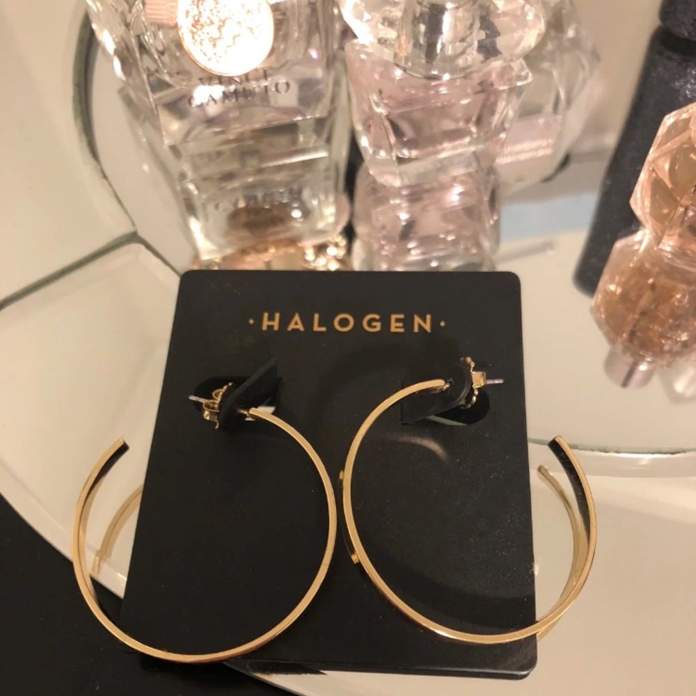 Gold hoop earrings
